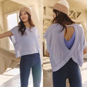 NWT FREE PEOPLE FP Movement My time tee in steel color - XL